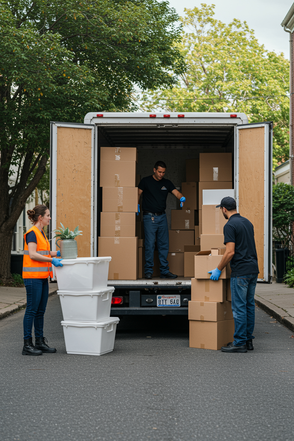 Yolda ilerleyen kamyonet